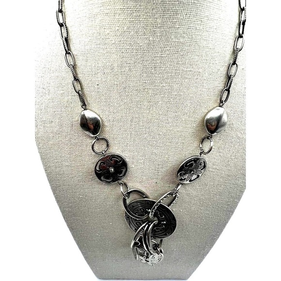 Vintage Boho Necklace & Bracelet Set With Floral Charms & Beads - Picture 2 of 7